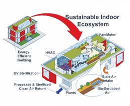 Sustainable ecosystem for the prevention of air pollution in offices and schools