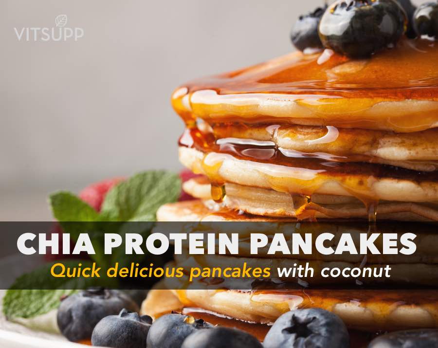 Chia Coconut Protein Pancakes Recipe – Gluten Free