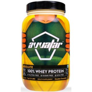 Avvatar Absolute 100 Whey Protein 1kg 2.2LB Double Chocolate