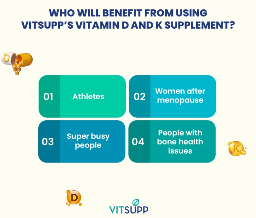 who will benefit from VitSupp’s Vitamin D and K supplement
