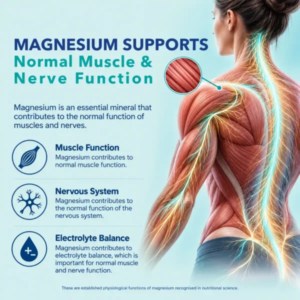 Magnesium Supports Normal Muscle & Nerve Function