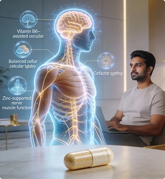 buy Vitsupp Magnesium Bisglycinate, B6 and Zinc supplement