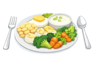 take supplement with meal icon