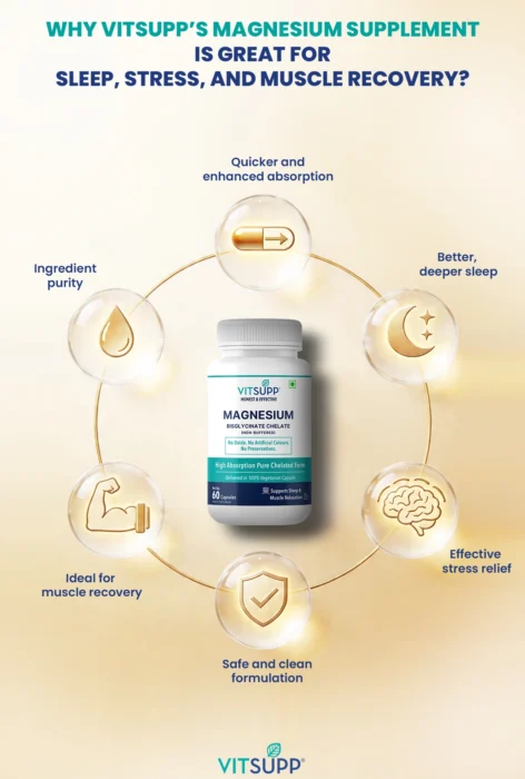 Benefits of Vitsupp Chelated magnesium supplement 