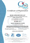 QMS ISO 9001_2015 - Bliss Lifesciences LLP