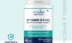 VitSupp Vitamin D3 + K2 (MK-7) | Daily Supplement | 100% Veg D3 - Lichen