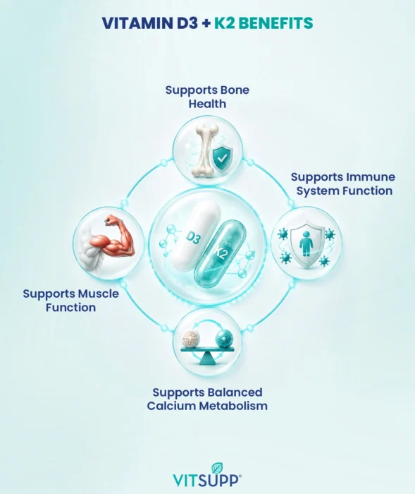 Vitamin D3 + K2 Benefits