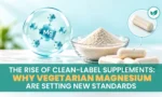 Vegetarian magnesium supplements with clean-label ingredients and plant-based capsules